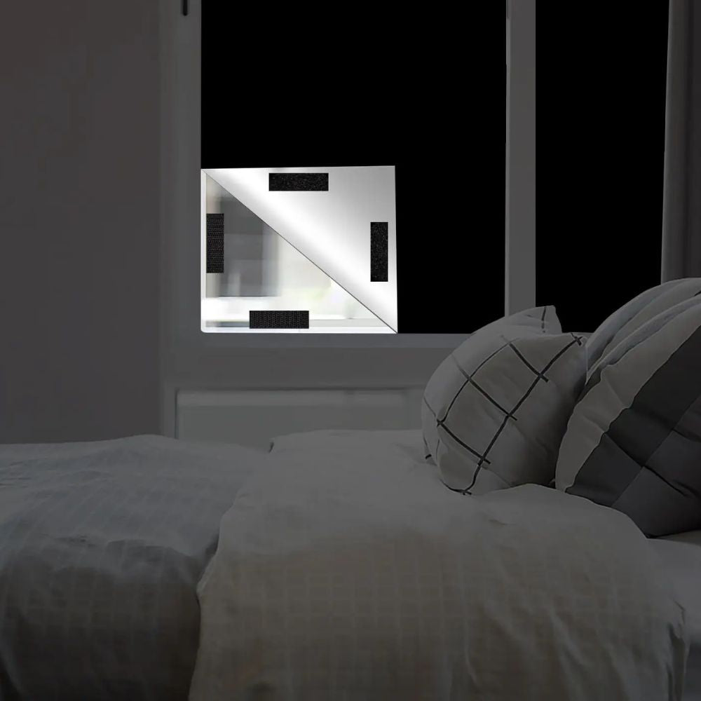 Static Cling Blackout Window Film with Heat Reflection and Noise Dampening, Trim-to-Fit Matte Black