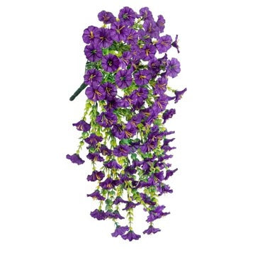 Artificial Morning Glory Vine with UV Resistant and Cascading Design, 29.5in