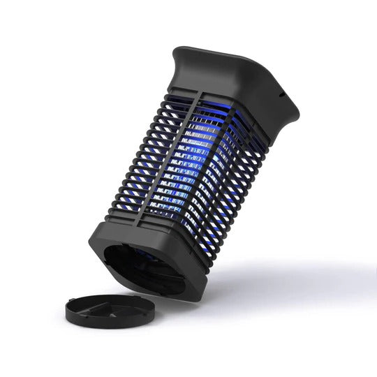 Flying Insect Zapper with Ultraviolet Light and High Voltage Grid
