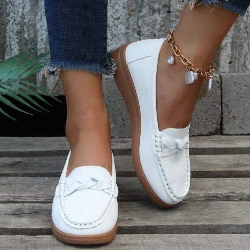 Women’s Slip On Loafers with Arch Support and Wide Toe Design