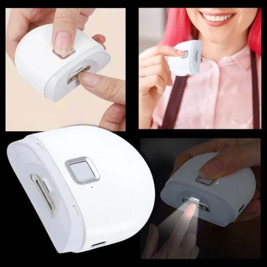 Electric Nail Clipper with Automatic Grinding and LED Light, Dual Speed