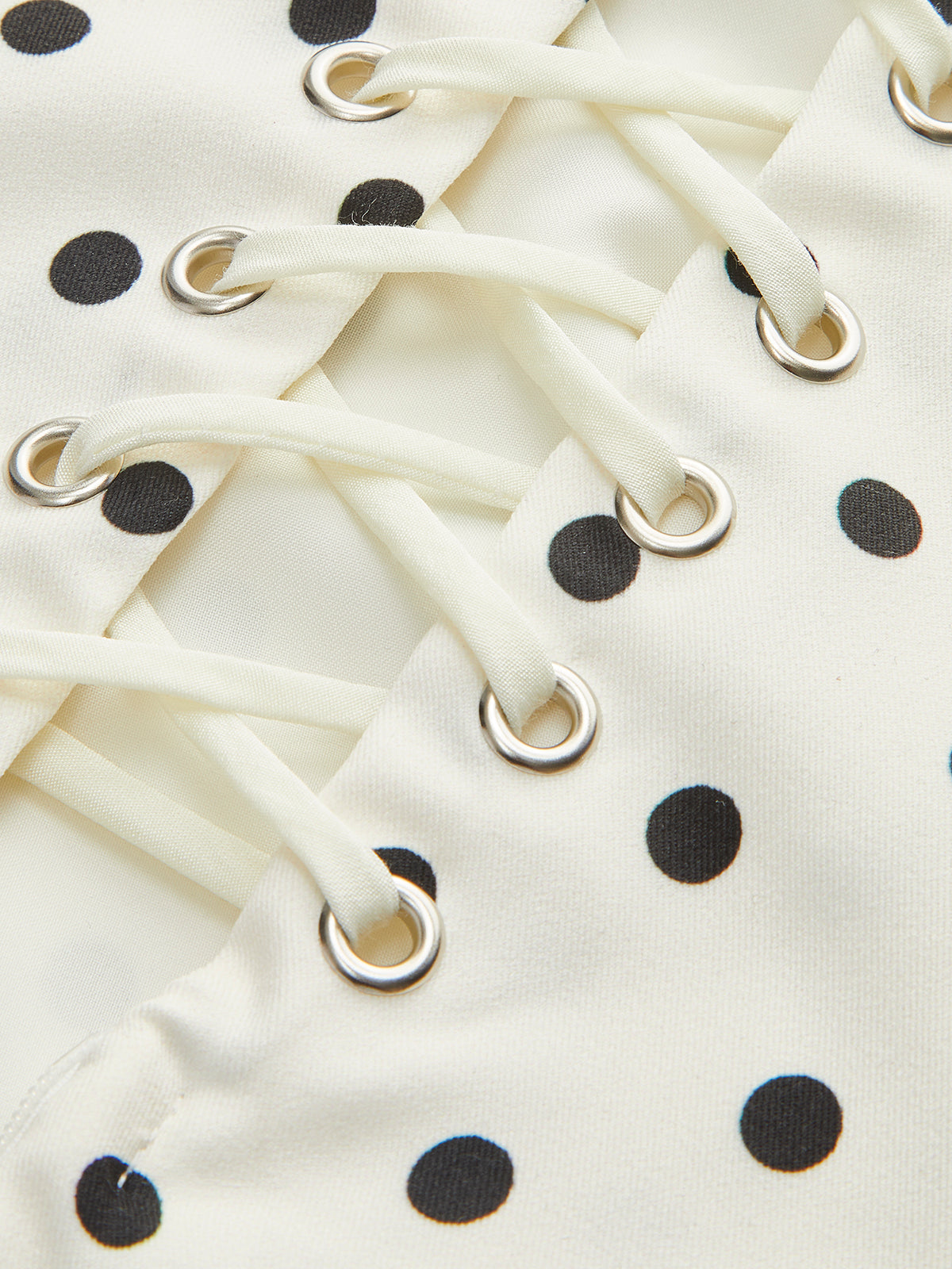 Printed Mini Dress with Square Neckline and Invisible Zipper, Sleeveless
