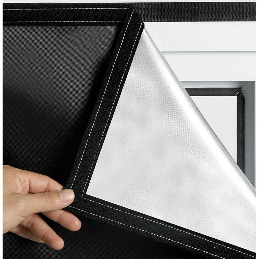 Static Cling Blackout Window Film with Heat Reflection and Noise Dampening, Trim-to-Fit Matte Black