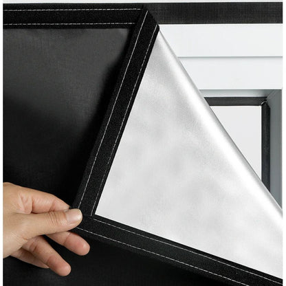 Static Cling Blackout Window Film with Heat Reflection and Noise Dampening, Trim-to-Fit Matte Black