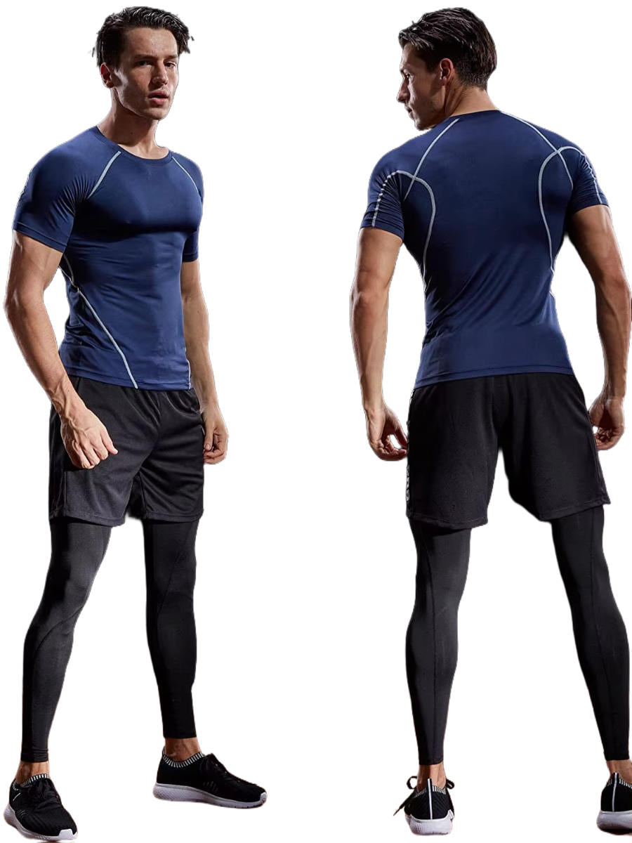 Men's Compression Shirt with Moisture Wicking and Four Way Stretch