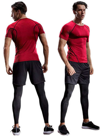 Men's Compression Shirt with Moisture Wicking and Four Way Stretch