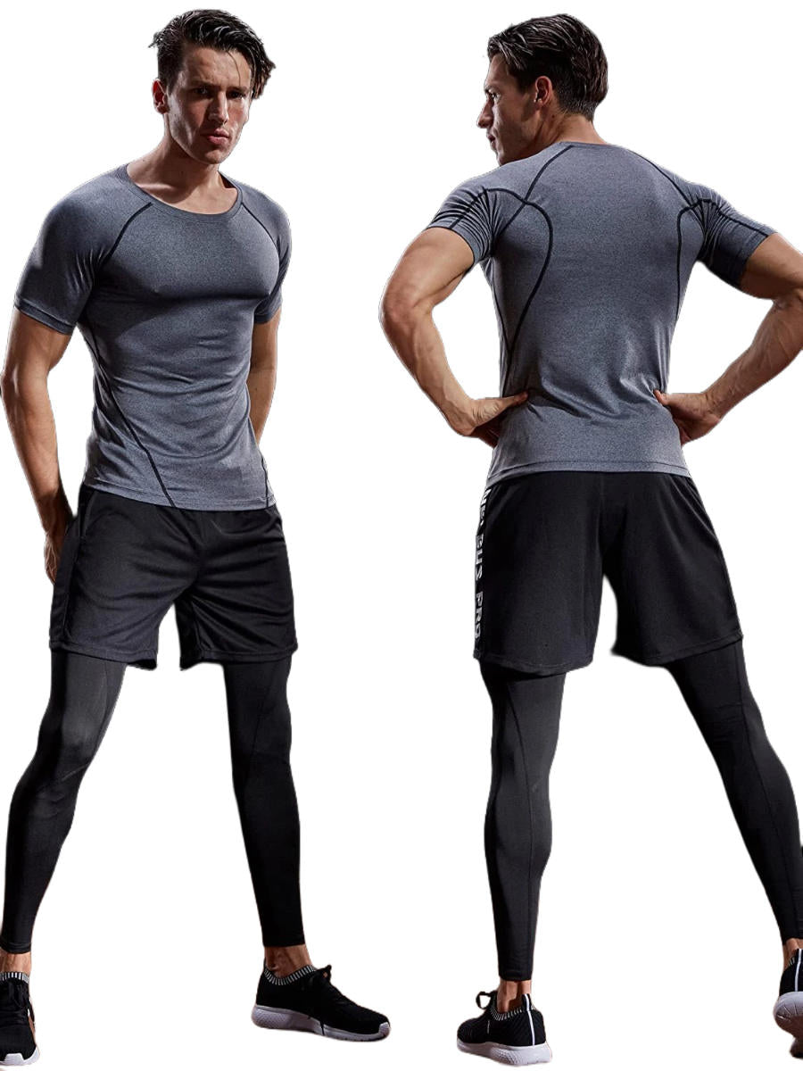 Men's Compression Shirt with Moisture Wicking and Four Way Stretch