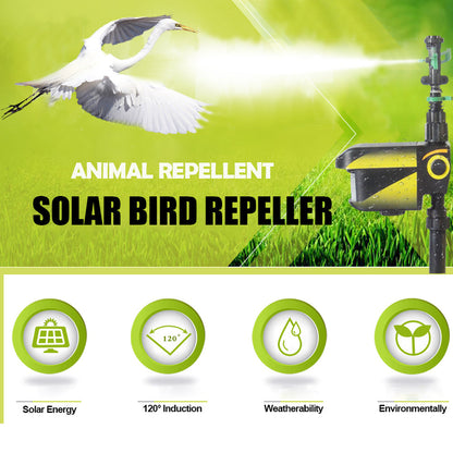 Solar Motion Activated Garden Sprinkler with 300 Degree Detection and Adjustable Sensitivity
