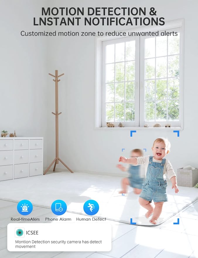 Light Bulb Security Camera with 1080P Resolution and 360° Rotation, Two-Way Audio