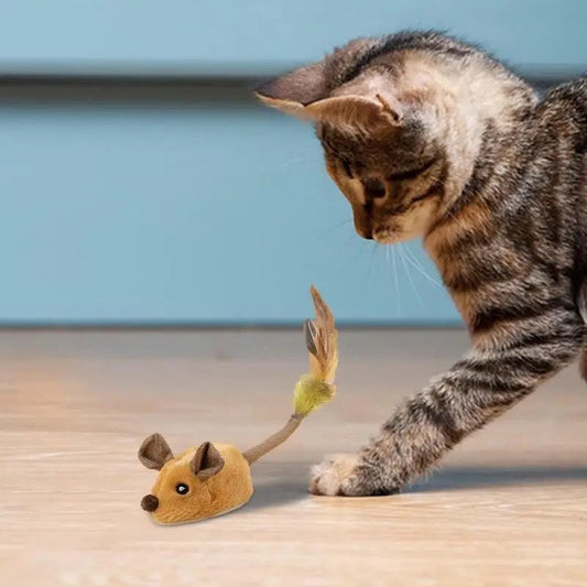 Interactive Cat Mouse Toy with Obstacle Detection and 4-Hour Runtime