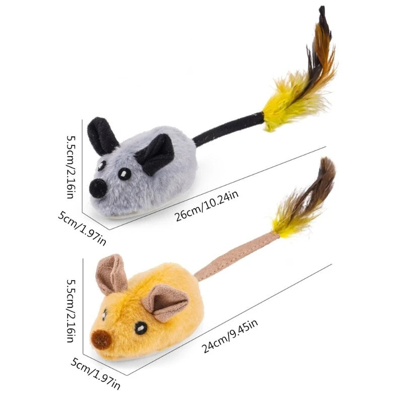 Interactive Cat Mouse Toy with Obstacle Detection and 4-Hour Runtime