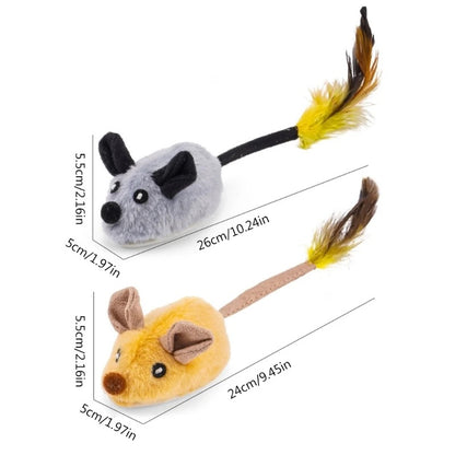 Interactive Cat Mouse Toy with Obstacle Detection and 4-Hour Runtime