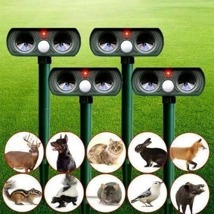 Animal Repeller with Solar Panel and 30ft Detection Range