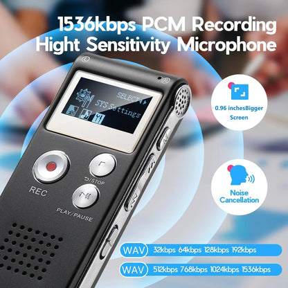 Pocket Sized Voice Activated Recorder with WAV Format and Balanced Audio Output
