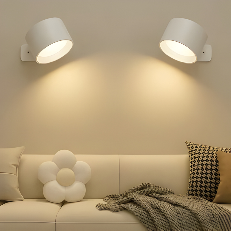 Rechargeable Wall Lamp with 360° Rotation and Three Color Temperatures, Touch Control