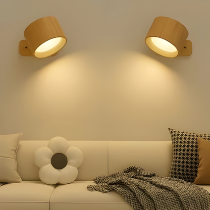 Rechargeable Wall Lamp with 360° Rotation and Three Color Temperatures, Touch Control