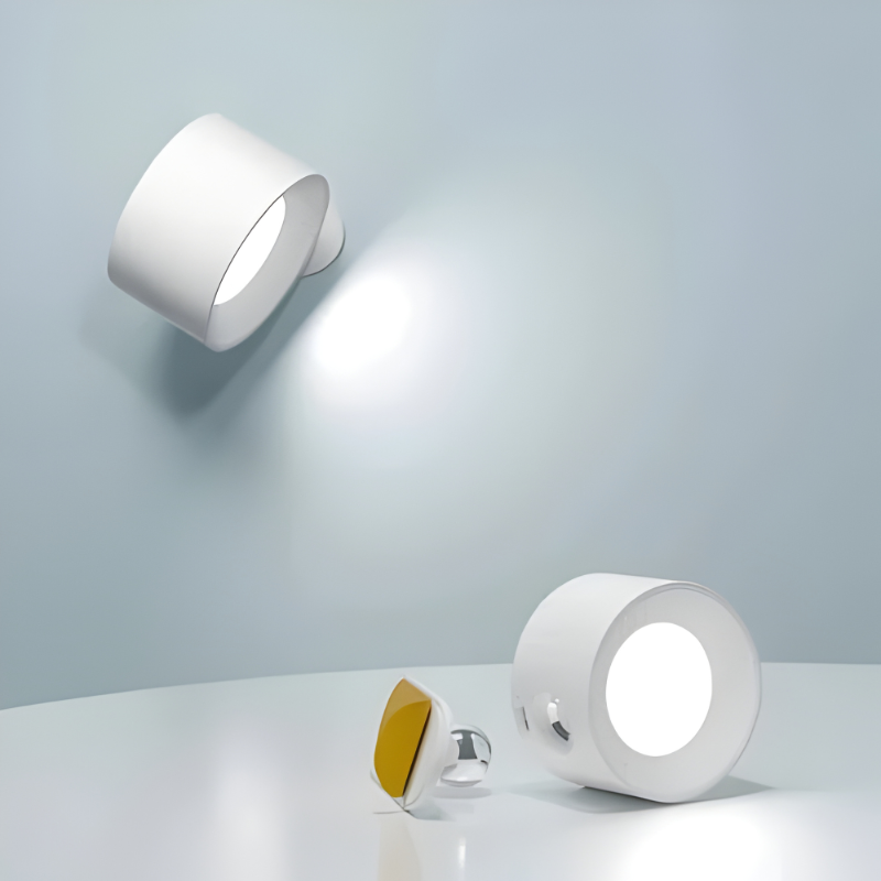 Rechargeable Wall Lamp with 360° Rotation and Three Color Temperatures, Touch Control