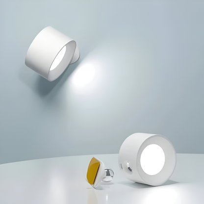 Rechargeable Wall Lamp with 360° Rotation and Three Color Temperatures, Touch Control