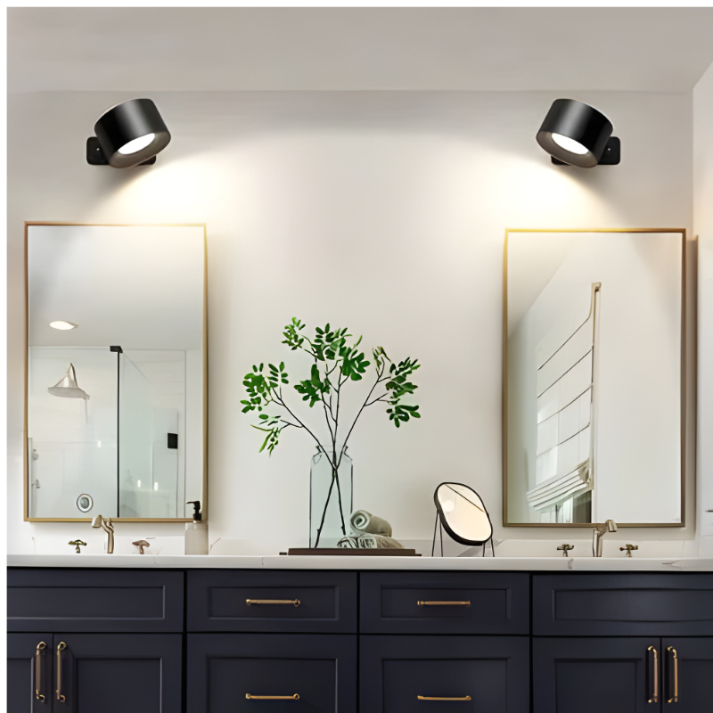 Rechargeable Wall Lamp with 360° Rotation and Three Color Temperatures, Touch Control