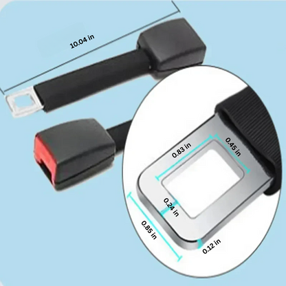 Seat Belt Extender with Rigid Cable and Upright Stem, 11 Inch Length