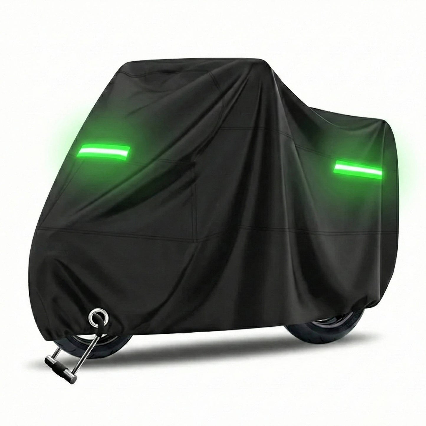 Motorcycle Cover with Coated Polyester Blend and Dual Wheel Clips