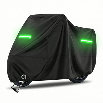 Motorcycle Cover with Coated Polyester Blend and Dual Wheel Clips