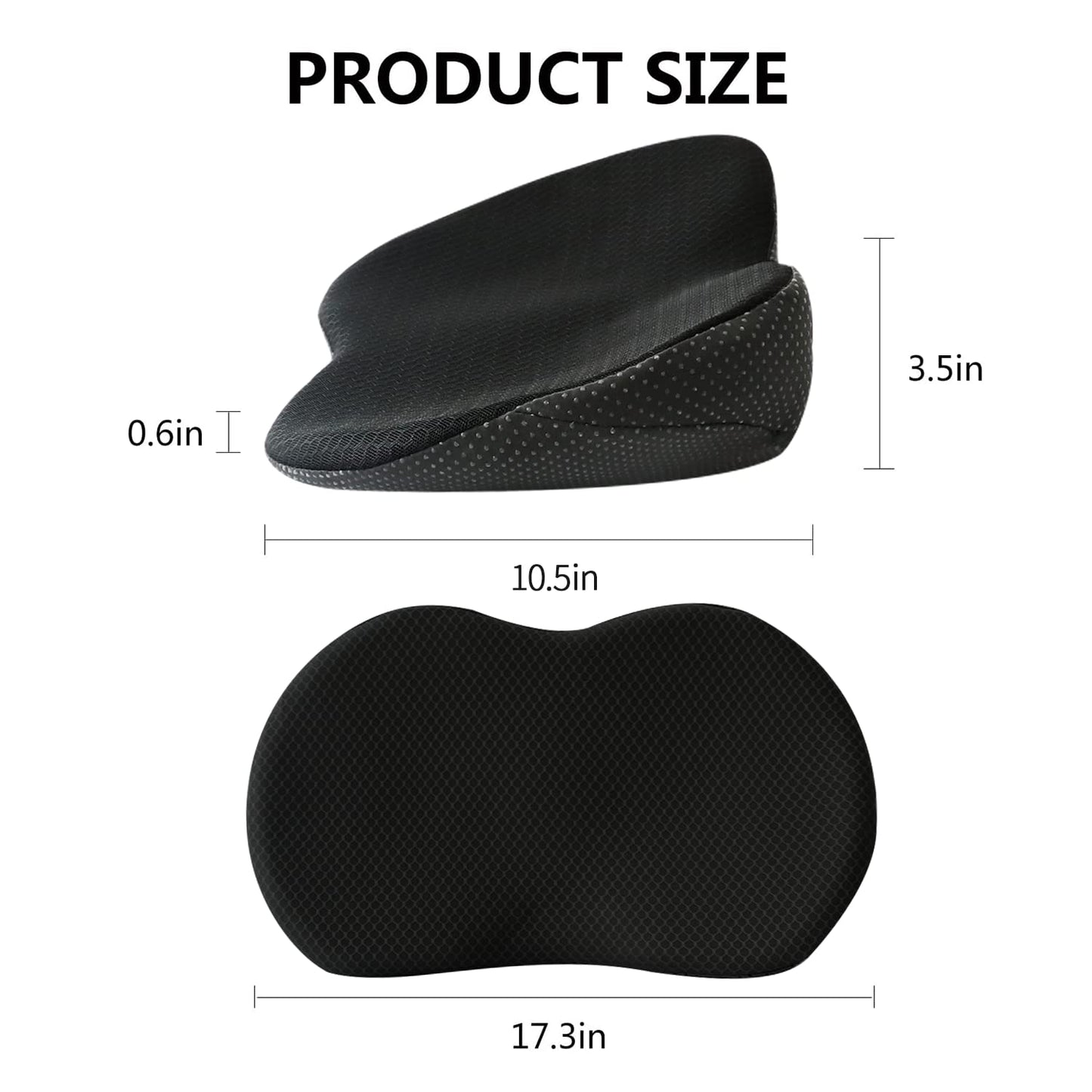 Memory Foam Car Seat Cushion with 3.5 Inch Height Boost