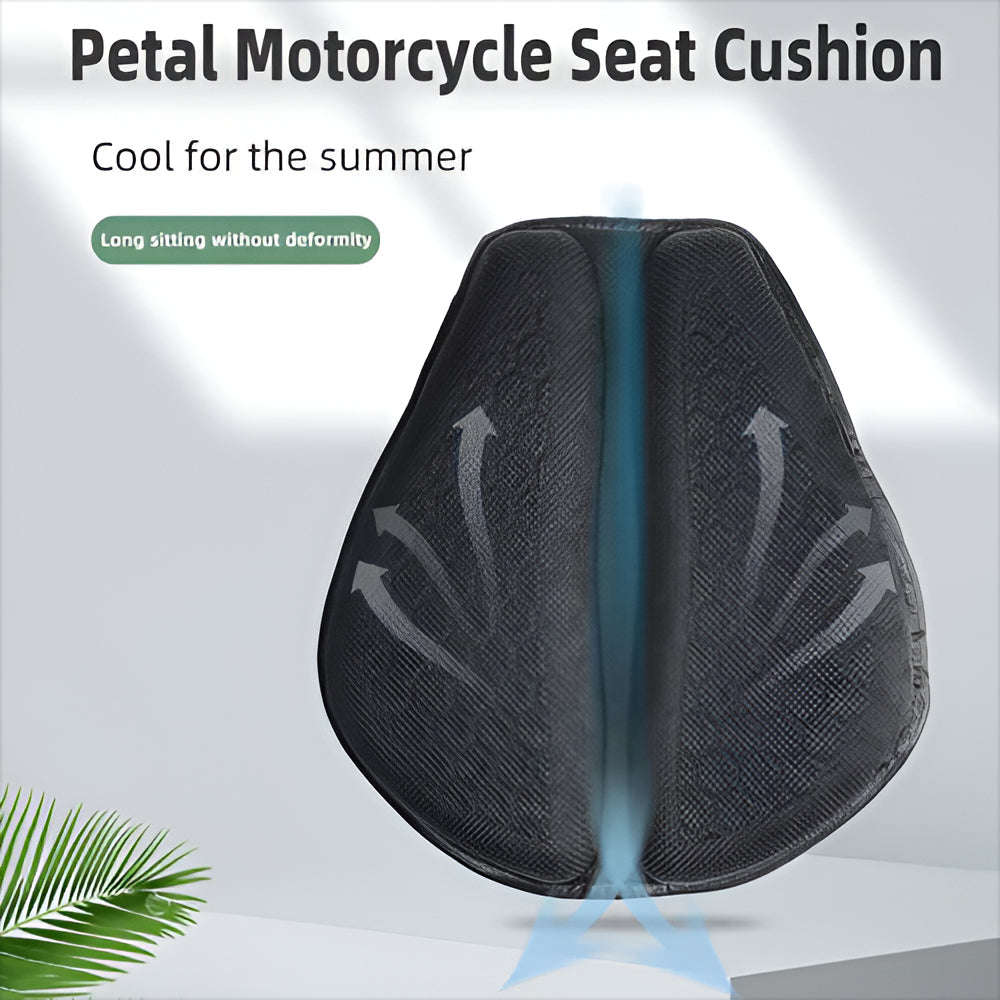 Gel Motorcycle Seat Cushion with Honeycomb Air Channels and Shock Absorption