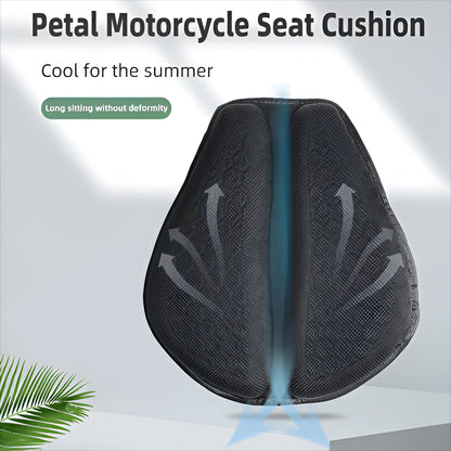 Gel Motorcycle Seat Cushion with Honeycomb Air Channels and Shock Absorption