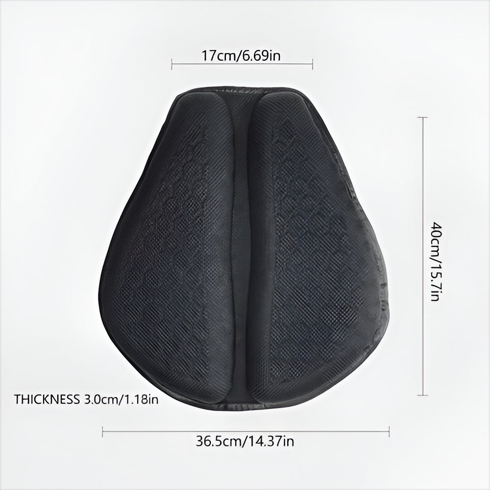 Gel Motorcycle Seat Cushion with Honeycomb Air Channels and Shock Absorption