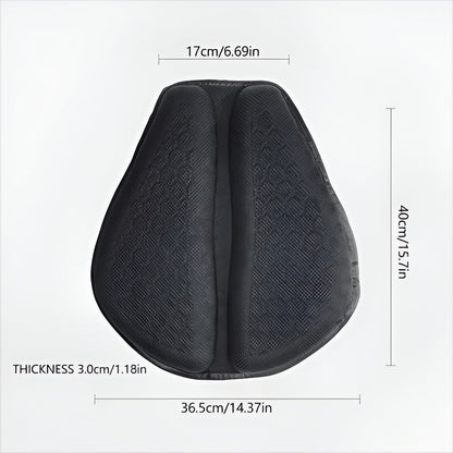 Gel Motorcycle Seat Cushion with Honeycomb Air Channels and Shock Absorption