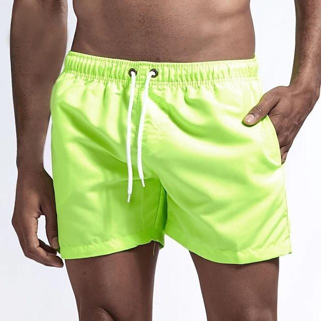 Men's Swimming Shorts with Mesh Liner and Three Pockets