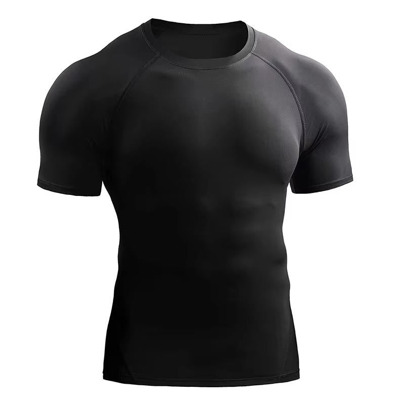 Men's Compression Shirt with Moisture Wicking and Four Way Stretch