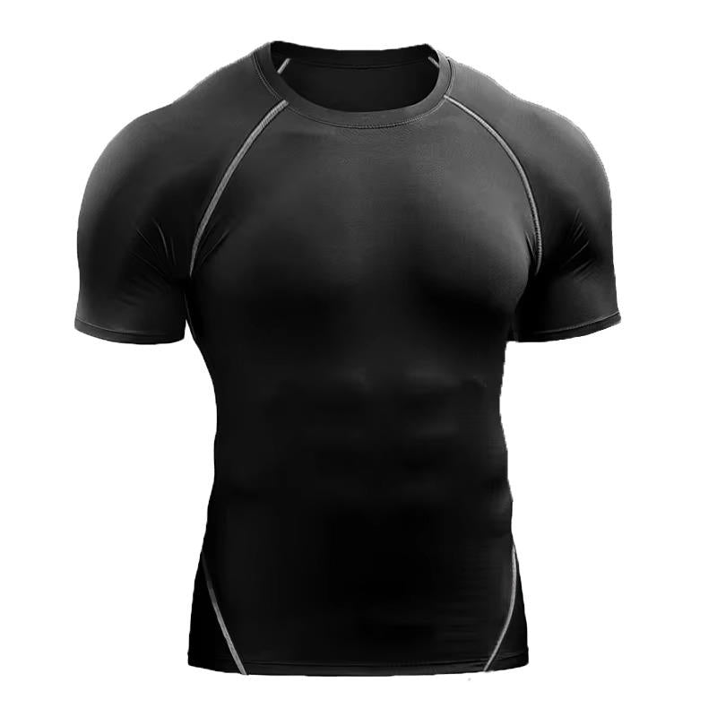Men's Compression Shirt with Moisture Wicking and Four Way Stretch