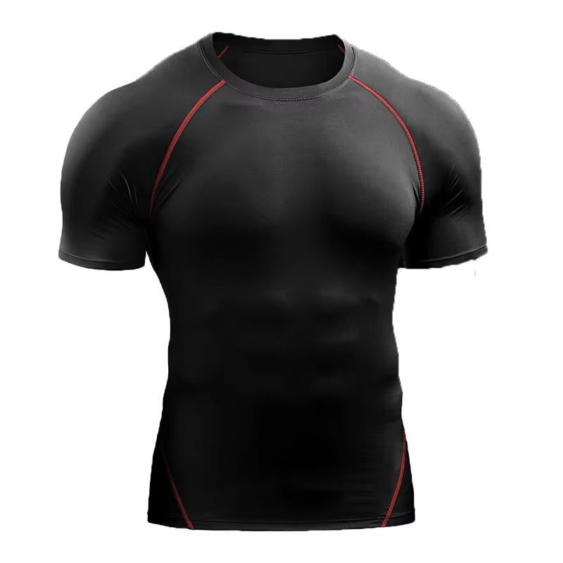 Men's Compression Shirt with Moisture Wicking and Four Way Stretch