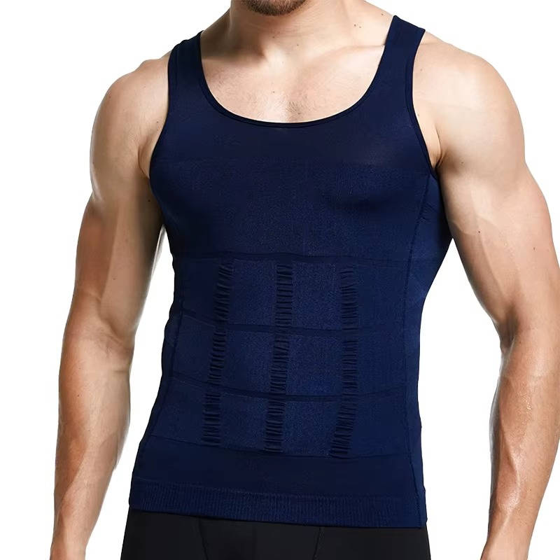 Men's Compression Tank Top with Four Way Stretch and Moisture Wicking, 3 Pack