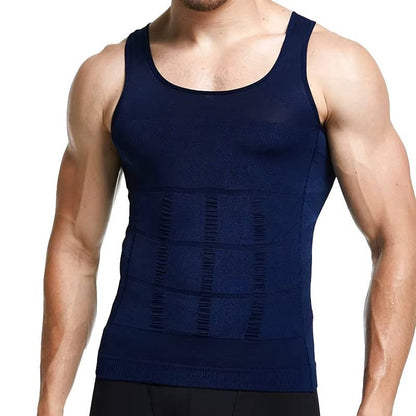 Men's Compression Tank Top with Four Way Stretch and Moisture Wicking, 3 Pack