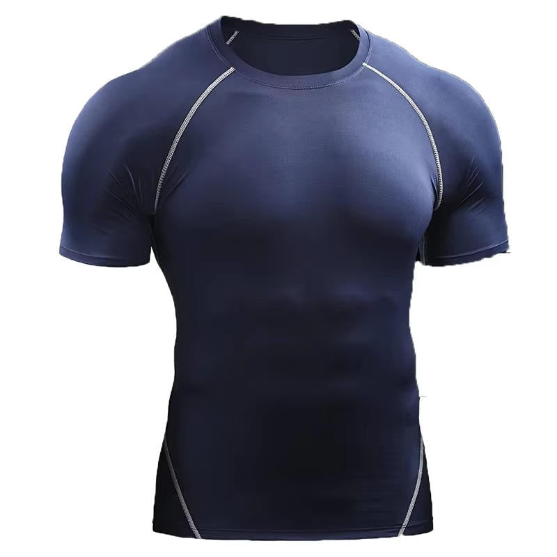 Men's Compression Shirt with Moisture Wicking and Four Way Stretch