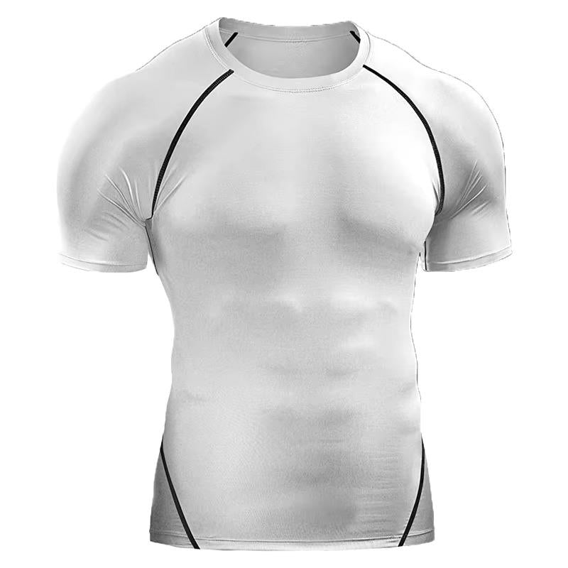 Men's Compression Shirt with Moisture Wicking and Four Way Stretch