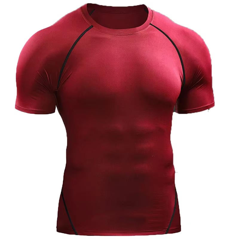 Men's Compression Shirt with Moisture Wicking and Four Way Stretch
