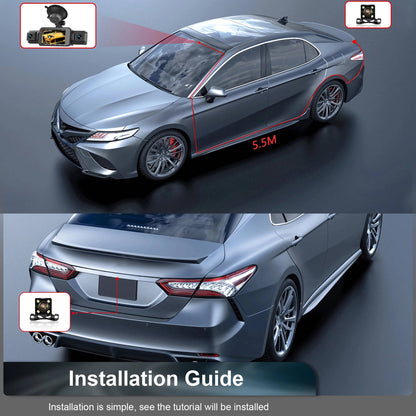 Four Camera Dash Cam with 1920P Front and Infrared Night Vision, App Control