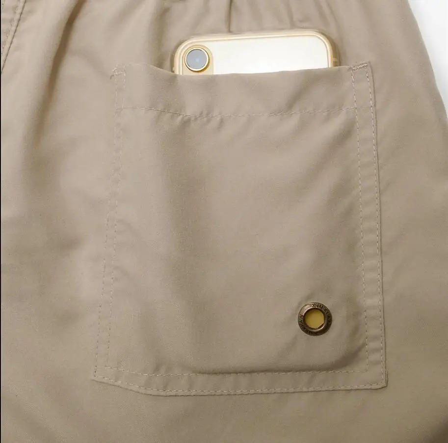 Men's Swimming Shorts with Mesh Liner and Three Pockets