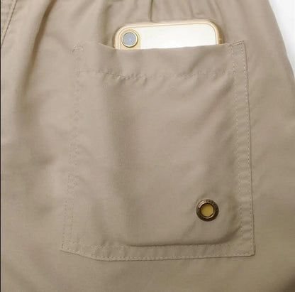 Men's Swimming Shorts with Mesh Liner and Three Pockets