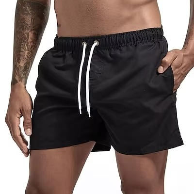 Men's Swimming Shorts with Mesh Liner and Three Pockets