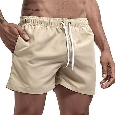 Men's Swimming Shorts with Mesh Liner and Three Pockets