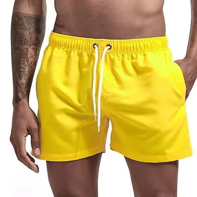 Men's Swimming Shorts with Mesh Liner and Three Pockets