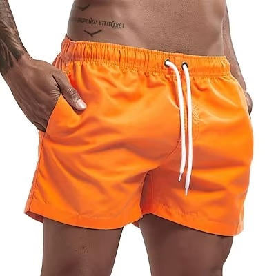 Men's Swimming Shorts with Mesh Liner and Three Pockets