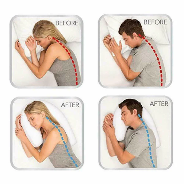 Memory Foam Pillow for Side Sleepers with Ear Cutout and Neck Support