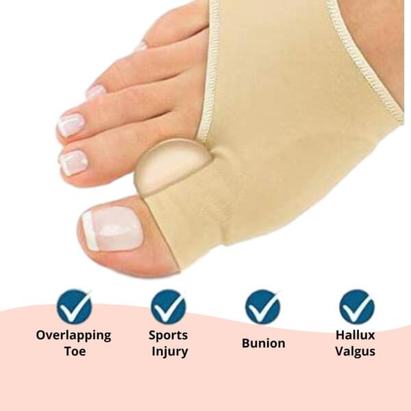 Bunion Corrector Sleeve with Cushioned Toe Pad and Hypoallergenic Material