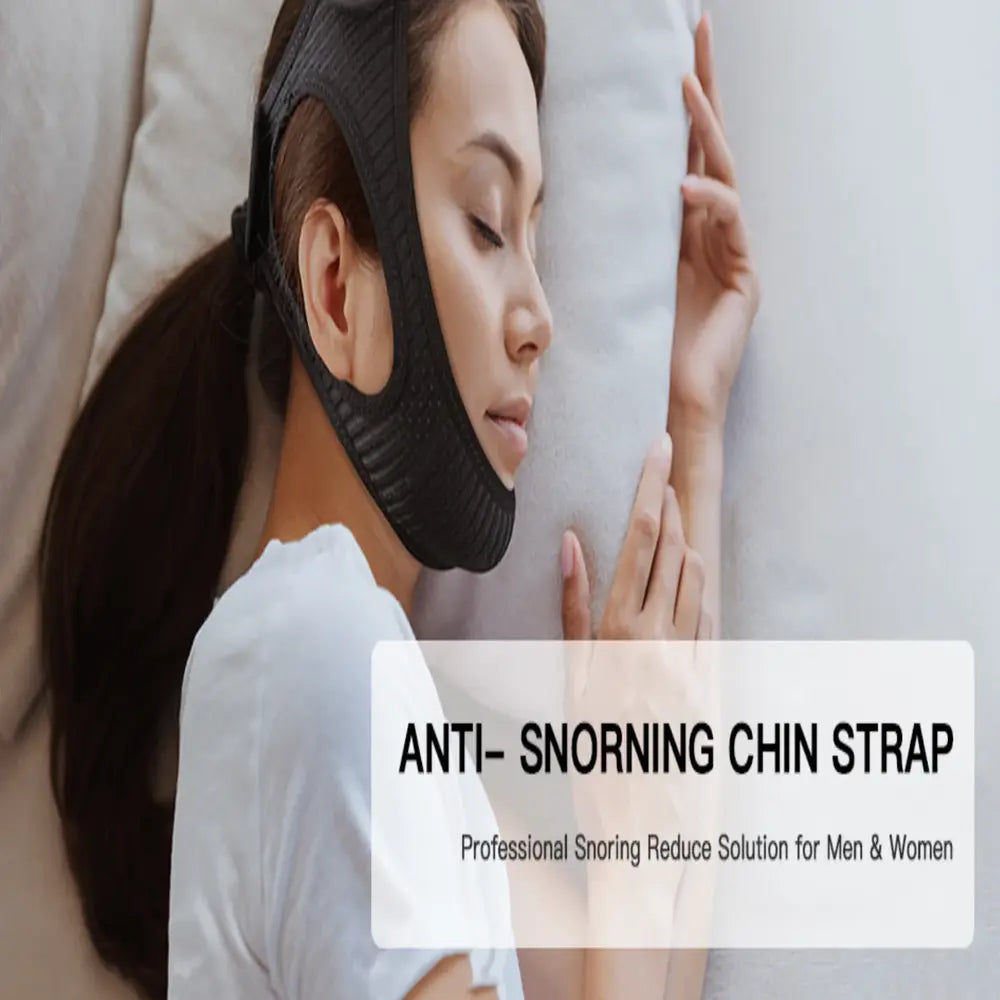 Adjustable Chin Strap with Soft Elastic Band and Hook Loop Closure for Snoring